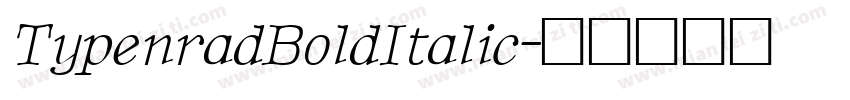 TypenradBoldItalic字体转换