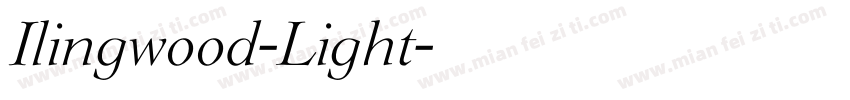 Ilingwood-Light字体转换