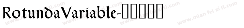 RotundaVariable字体转换