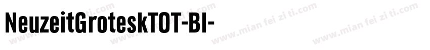 NeuzeitGroteskTOT-Bl字体转换