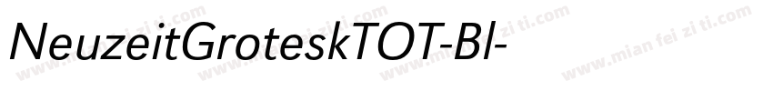 NeuzeitGroteskTOT-Bl字体转换