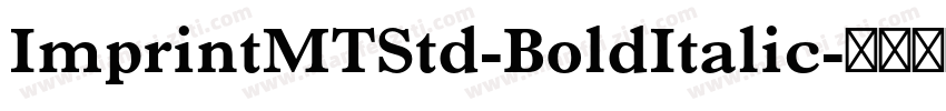 ImprintMTStd-BoldItalic字体转换