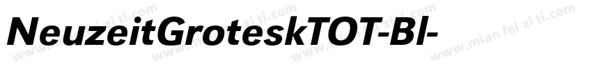 NeuzeitGroteskTOT-Bl字体转换