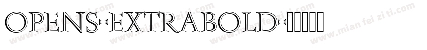 opens-extrabold字体转换