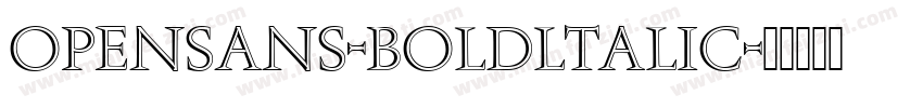opensans-boldltalic字体转换