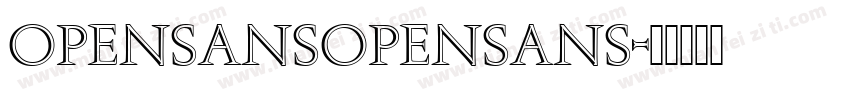 opensansopensans字体转换