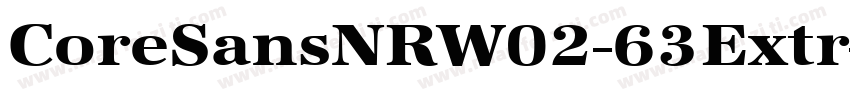 CoreSansNRW02-63Extr字体转换