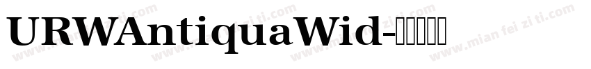 URWAntiquaWid字体转换