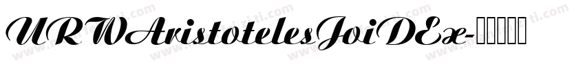 URWAristotelesJoiDEx字体转换