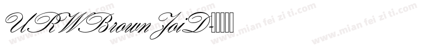 URWBrownJoiD字体转换