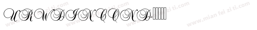 URWDINCOND字体转换