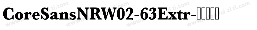 CoreSansNRW02-63Extr字体转换