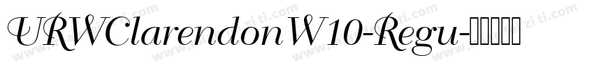 URWClarendonW10-Regu字体转换
