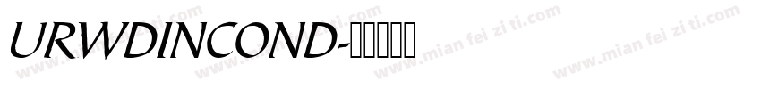 URWDINCOND字体转换