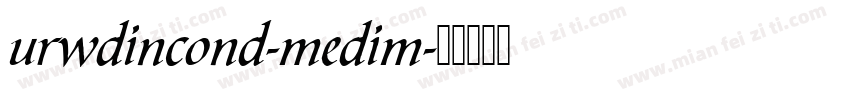 urwdincond-medim字体转换