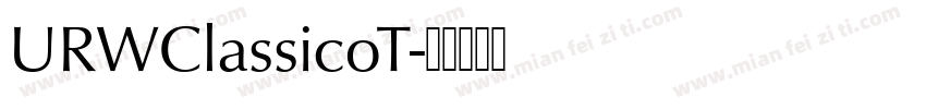 URWClassicoT字体转换