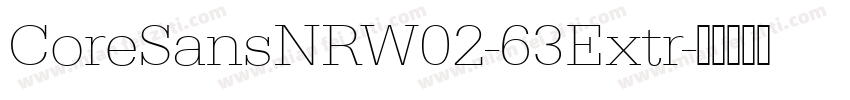 CoreSansNRW02-63Extr字体转换