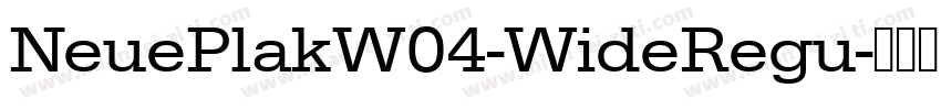 NeuePlakW04-WideRegu字体转换