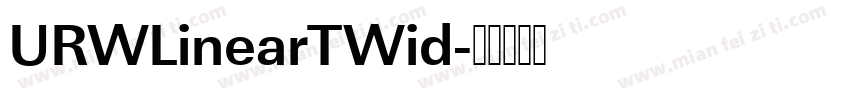 URWLinearTWid字体转换