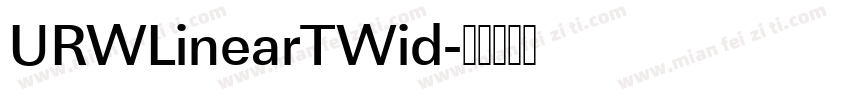 URWLinearTWid字体转换