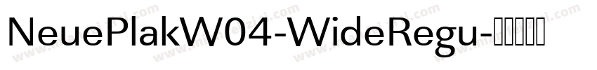 NeuePlakW04-WideRegu字体转换