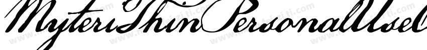 MyteriThinPersonalUseOnlyPersonalUs字体转换
