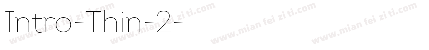 Intro-Thin-2字体转换