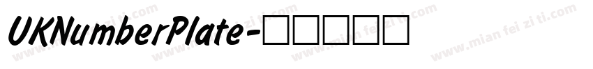 UKNumberPlate字体转换