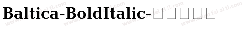 Baltica-BoldItalic字体转换