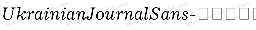 UkrainianJournalSans字体转换