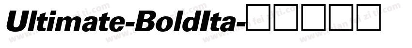 Ultimate-BoldIta字体转换