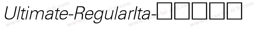Ultimate-RegularIta字体转换