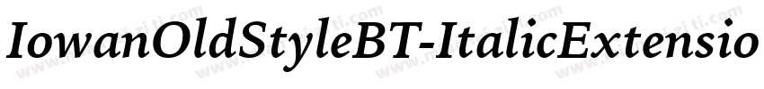 IowanOldStyleBT-ItalicExtension字体转换