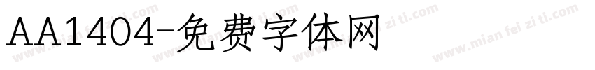 AA1404字体转换