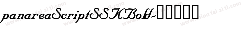 panareaScriptSSKBold字体转换