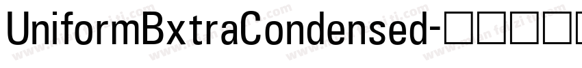 UniformBxtraCondensed字体转换