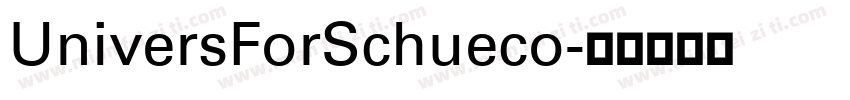 UniversForSchueco字体转换