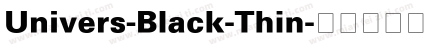 Univers-Black-Thin字体转换