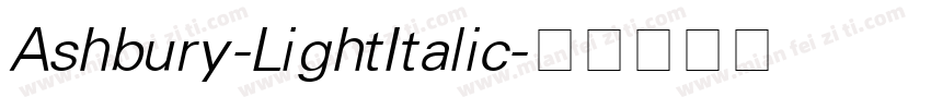 Ashbury-LightItalic字体转换