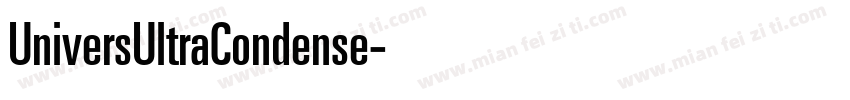 UniversUltraCondense字体转换