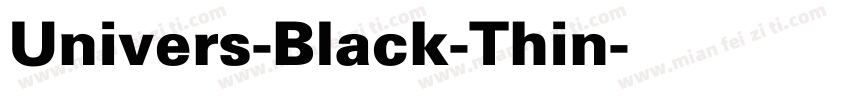 Univers-Black-Thin字体转换
