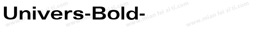 Univers-Bold字体转换