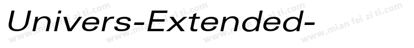 Univers-Extended字体转换