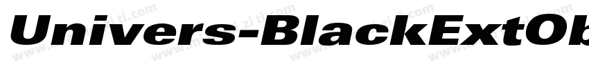 Univers-BlackExtObl字体转换