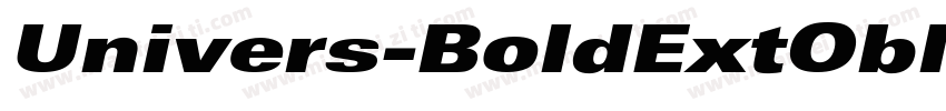 Univers-BoldExtObl字体转换