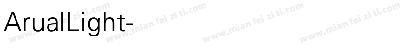 ArualLight字体转换