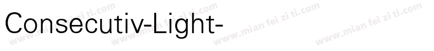 Consecutiv-Light字体转换