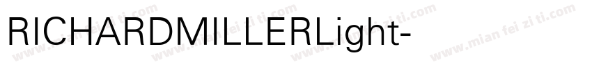 RICHARDMILLERLight字体转换
