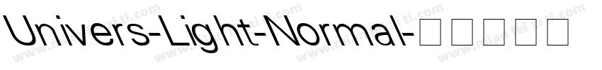 Univers-Light-Normal字体转换