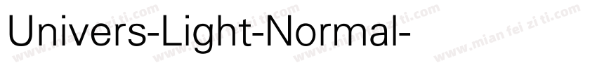 Univers-Light-Normal字体转换